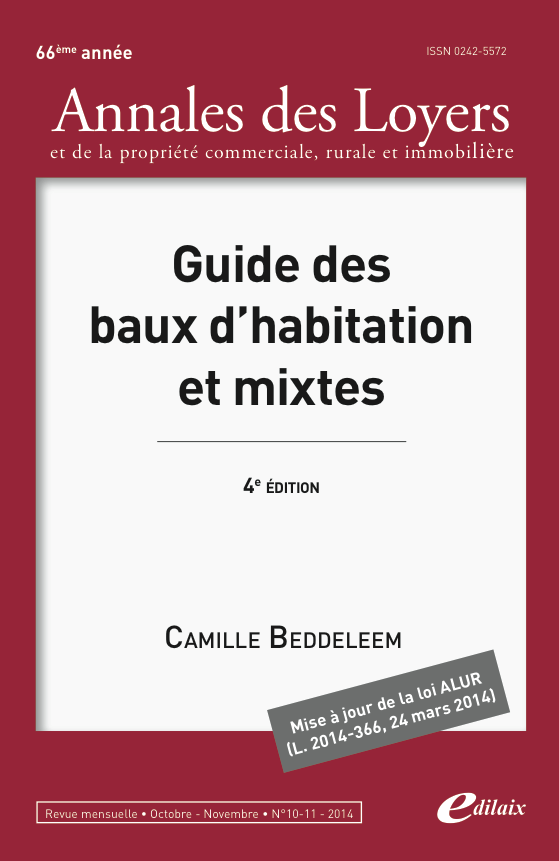 Guide des baux d'habitation mixtes 4ème édition