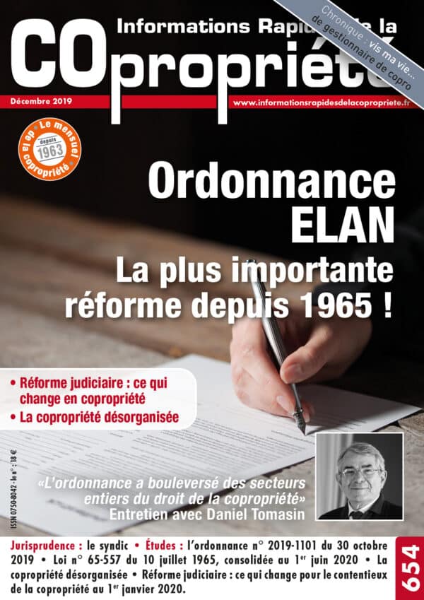 L’ordonnance ELAN : La plus importante réforme depuis 1965 !