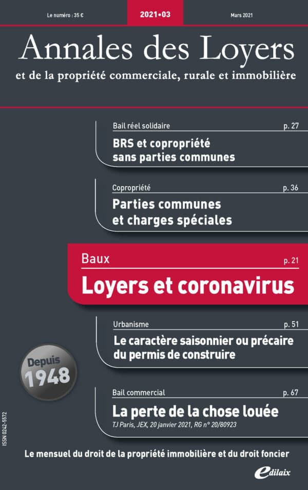 Loyers et coronavirus (suite)